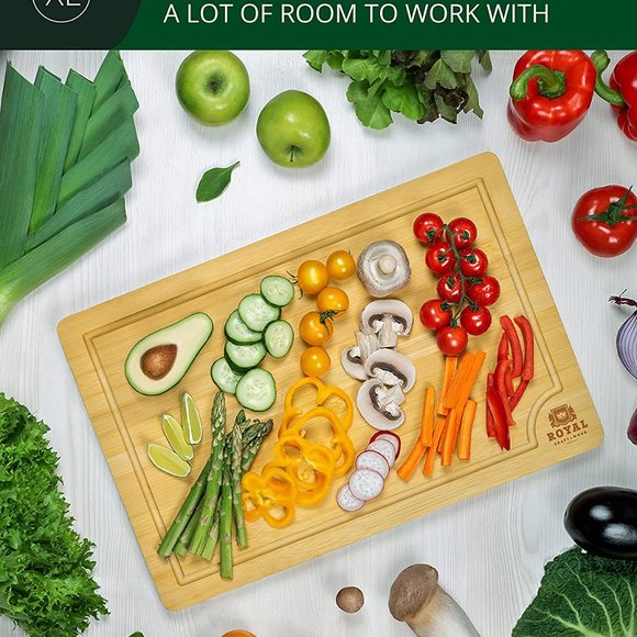 Extra Large Organic Bamboo Cutting Board | Kitchen Chopping Board (XL 18 x 12") - Picture 15 of 16